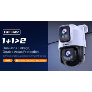 Tenda RH9-WCA - Vonkajšia otočná Dual Lens IP65 Wi-Fi 6 MPx kamera, nočná LED, audio, detekcia, CZ app 75012014