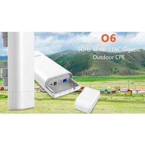 Tenda O6 Outdoor CPE 5 GHz WiFi-AC 867Mb/s, 16 dBi, IP65, aktívny aj pasívny PoE 802.3 75012001