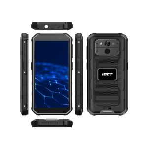 iGET T1 6 + 128 Black - odolný mobilný telefón 84008201