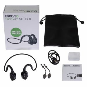 EVOLVEO BoneSwim MP3 16GB, bezdrátová sluchátka BS-MP3-16GB-GR