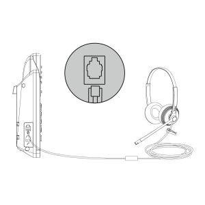 Yealink YHS34 Lite Mono náhlavná súprava na jedno ucho s QD-RJ9 konektormi YHS34LiteMono