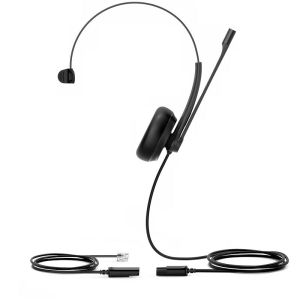 Yealink YHS34 Mono náhlavná súprava na jedno ucho s QD-RJ9 konektormi YHS34Mono