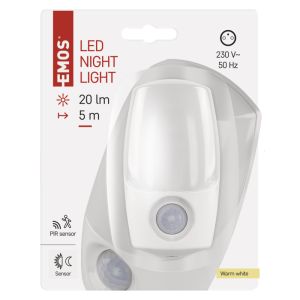 EMOS LED Noční světlo P3318, PIR + noční senzor 1456000150