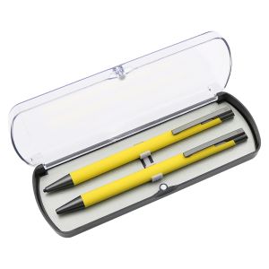 Dárková sada kov mechanická tužka + kuličkové pero ARMI SOFT žlutá