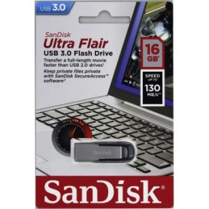 SanDisk Ultra Flair/16GB/130MBps/USB 3.0/USB-A/Černá SDCZ73-016G-G46