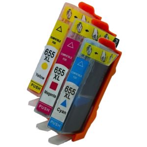 Cartridge HP 655 CMY, trojbalení, multipack, alternativní