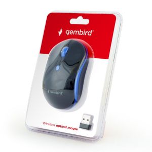 Gembird MUSW-4B-03-B/Cestovní/Optická/Bezdrátová USB/Černá-modrá MUSW-4B-03-B