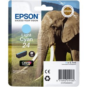 Cartridge Epson T2425 (24), světlá azurová (light cyan), originál