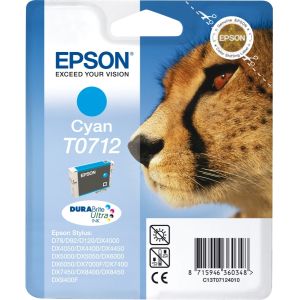 Cartridge Epson T0712, azurová (cyan), originál