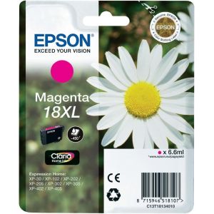 Cartridge Epson T1813 (18XL), purpurová (magenta), originál