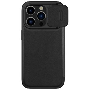 Nillkin Qin Book PRO Plain Leather Puzdro pre Apple iPhone 15 Pro Max Classic Black 6902048265356