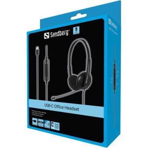 Sandberg PC slúchadlá USB-C Office Headset 126-46