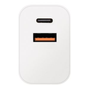 OBAL:ME Cestovná Nabíjačka USB-A + USB-C 20W White 8596311273452