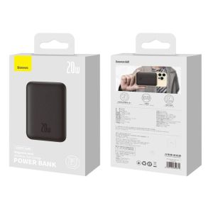 Baseus Magnetická Powerbanka 10000mAh 20W Black 6932172620622
