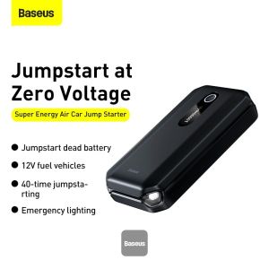 Baseus power banka Super Energy Air 10000 mAh so štartovacími káblami čierna 6932172604196