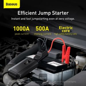 Baseus power banka Super Energy Air 10000 mAh so štartovacími káblami čierna 6932172604196