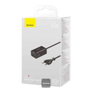 Baseus rýchlonabíjačka do siete GaN3 Pro, 2x USB-C, 2x USB 65W čierna 6932172600334
