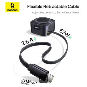 Baseus Magnetický bezdrôtový nabíjací stojan PicoGo Series 2v1 Qi2 67W čierny 6932172665944