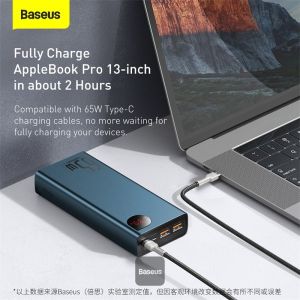 Baseus Powerbanka Adaman Metal 20000mAh 65W modrá 6953156207332