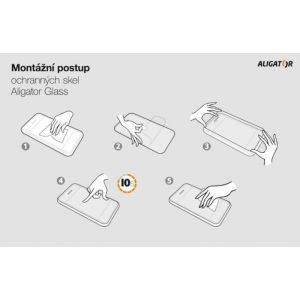 Aligator Ochranné tvrdené sklo GLASS PRINT Samsung A13 4G, čierna, celoplošné lepenie GLP0186