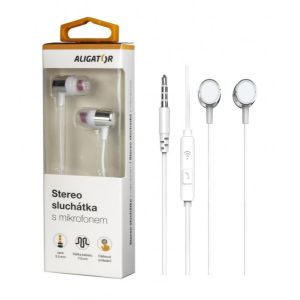 Slúchadlá ALIGATOR AE005, Strong Bass, strieborná AE005SR