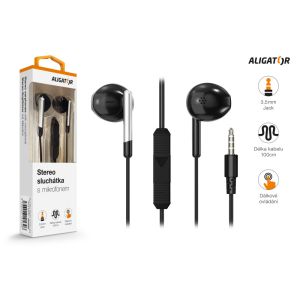 ALIGATOR AE008/Stereo/Jack/Drôt/Čierna AE008BK