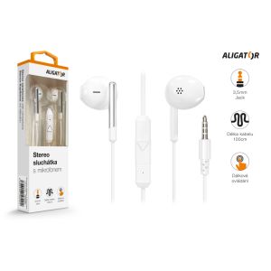 ALIGATOR AE008/Stereo/Jack/Drôt/Biela AE008WT