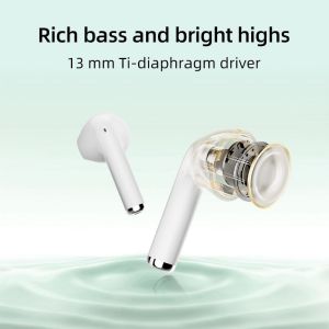 QCY - T29 AilyBuds Lite, TWS slúchadlá, biela T29 white