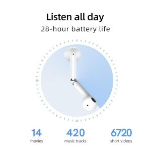 QCY - T29 AilyBuds Lite, TWS slúchadlá, biela T29 white