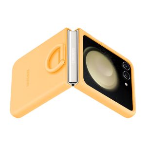 Samsung Silikónový kryt s držiakom na prst pre Galaxy Z Flip5 Apricot EF-PF731TOEGWW