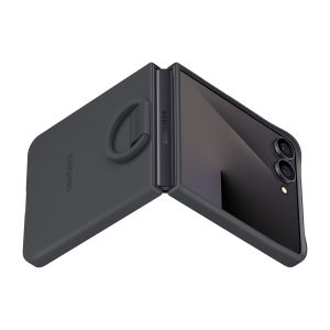 Samsung Silikónový kryt s držiakom na prst Flip7 Black EF-PF766TBEGWW
