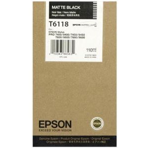 Cartridge Epson T6118, matná černá (matte black), originál