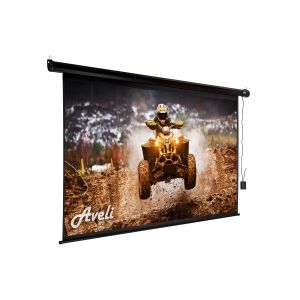 Elektrické projekčné plátno AVELI, 221x125 (16:9) 100", čierny tubus XRT-00175B