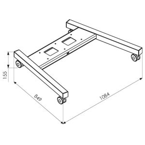 Vogel's PFT8530B pojazdný podstavec Connect-it Floor čierny PFT 8530 B