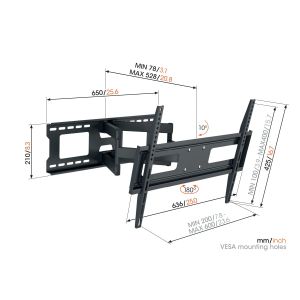 Vogel's MA4040, dvojité TV rameno so 4 kĺbmi pre 40-77", 35 kg MA 4040