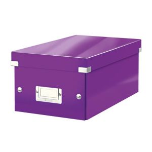 Krabice na DVD Leitz Click &amp; Store WOW purpurová