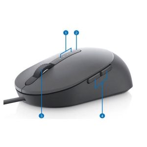 Dell MS3220/Kancelárska/Laserová/Pre pravákov/3 200 DPI/Drôtová USB/Čierna 570-ABHN