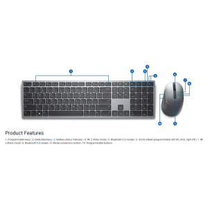 Dell set klávesnica + myš KM7321W bezdrôtová CZ/ SK 580-AJQN