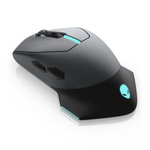 Dell Alienware 610M/Herná/Optická/Pre pravákov/16 000 DPI/Drôtová+bezdrôtová/Sivá 545-BBCI