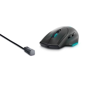Dell Alienware 620M/Herná/Optická/Pre pravákov/26 000 DPI/Drôtová+bezdrôtová/Čierna 545-BBFB