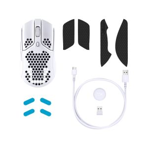 HP HyperX Pulsefire Haste/Herná/Optická/Pre pravákov/16 000 DPI/Drôtová+bezdrôtová/Biela 4P5D8AA