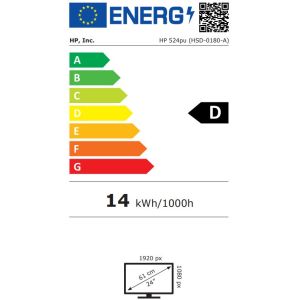 HP/524pu/23,8"/IPS/FHD/100Hz/5ms/Blck-Slvr/3R 9D9V7AA#ABB