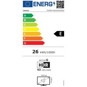 Lenovo ThinkVision/P34wd-40/34"/IPS/wQHD/120Hz/4ms/Black/Čierna/3R 64ADGAT1EU
