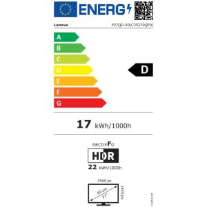 Lenovo ThinkVision/P27qd-40/27"/IPS/QHD/120Hz/4ms/Black/Čierna/3R 64B3GAT2EU