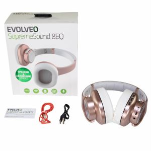 EVOLVEO SupremeSound 8EQ, Bluetooth sluchátka s reproduktorem a ekvalizérem 2v1, růžové SD-8EQ-RG