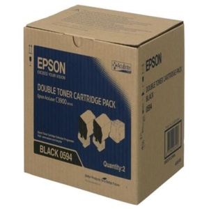 Toner Epson C13S050594 (C3900), dvojbalení, černá (black), originál