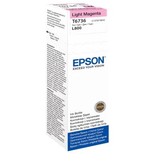 Cartridge Epson T6736, světlá purpurová (light magenta), originál