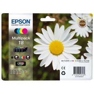 Cartridge Epson T1806 (18), CMYK, čtyřbalení, multipack, originál