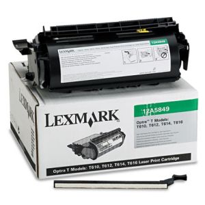 Toner Lexmark 12A5849 (T610, T612, T614), pro tisk štítků, černá (black), originál