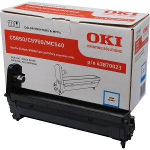 Optická jednotka OKI 43870023 (C5850, C5950, MC560), azurová (cyan), originál